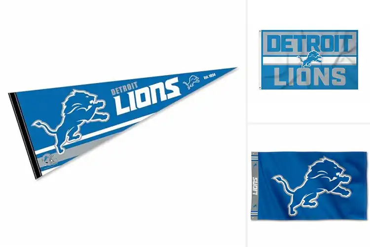Detailed view of Best Detroit Lions Banner Flags