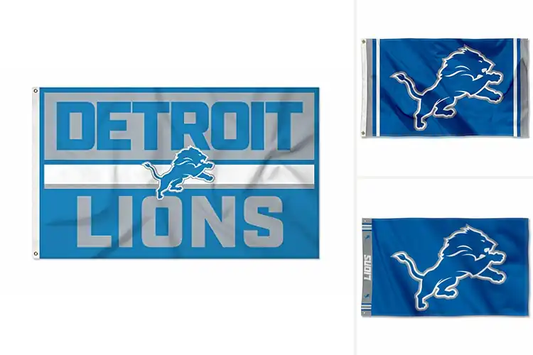 Detailed view of Best Detroit Lions Team Flags