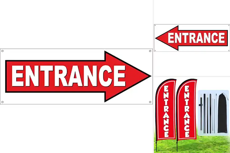Detailed view of Best Entrance Banners