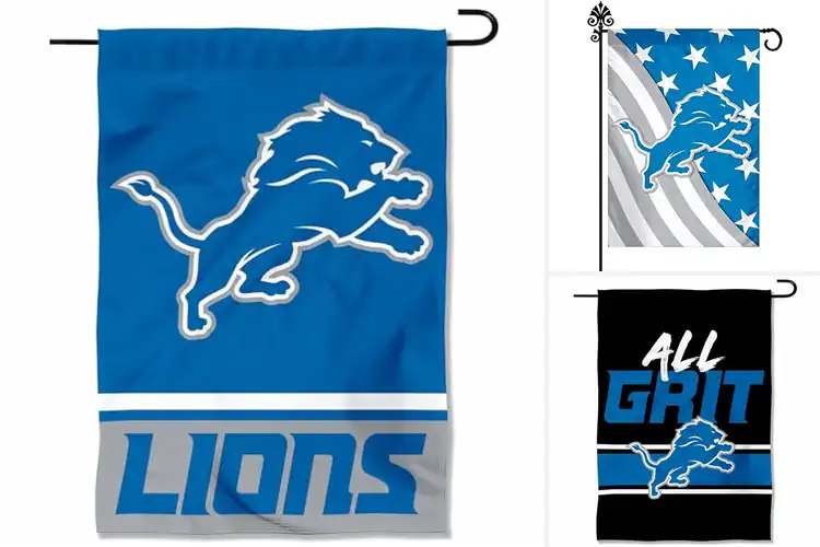 Detailed view of Best Garden Flag for Lions Fans