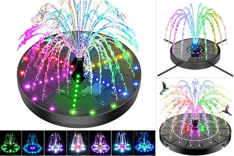 Detailed view of Best LED Lighted Garden Fountains