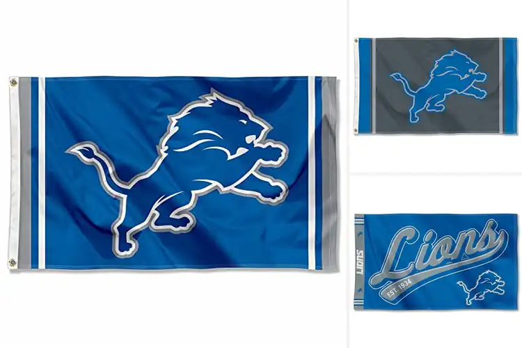Detailed view of Best Officially Licensed Lions Flag