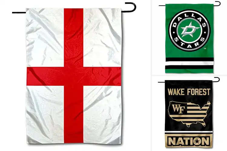 Detailed view of Best Polyester Garden Flag With Liner
