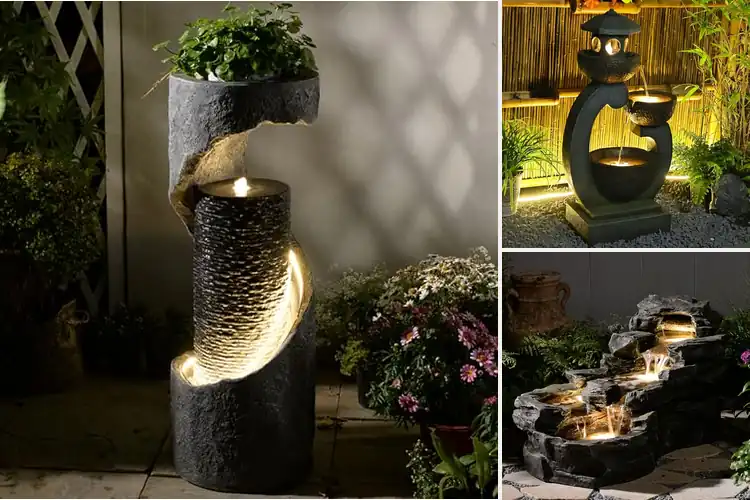 Detailed view of Best Tall Outdoor Fountains 35.5In